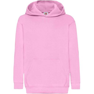 Fruit Of The Loom Kids Unisex Classic 80/20 Hoodie (Lichtroze) 14-15J / 164-170cm Fruit Of The Loom Kids Unisex Classic 80/20 Hoodie (Lichtroze) 14-15J / 164-170cm