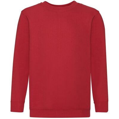 Fruit of the Loom Kinder/Kids Premium Sweatshirt met Inzetstuk (Rood) 3-4J / 98-104cm Fruit of the Loom Kinder/Kids Premium Sweatshirt met Inzetstuk (Rood) 3-4J / 98-104cm