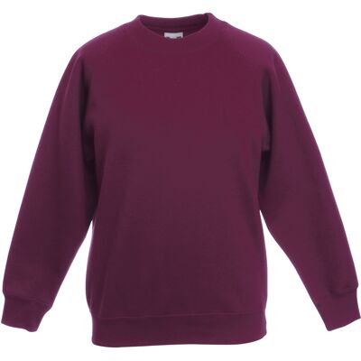 Fruit of the Loom Kinder Unisex Trui Met Raglan Mouwen (2 stuks) (Burgendy) 14-15J / 164-170cm Fruit of the Loom Kinder Unisex Trui Met Raglan Mouwen (2 stuks) (Burgendy) 14-15J / 164-170cm