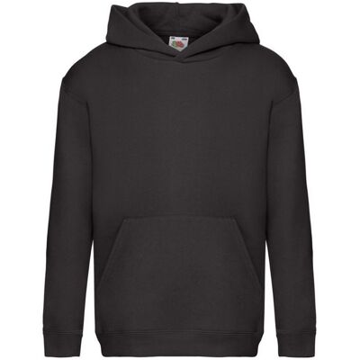 Fruit of the Loom Kinder/Kids Premium Hoodie (Zwart) 14-15J / 164-170cm Fruit of the Loom Kinder/Kids Premium Hoodie (Zwart) 14-15J / 164-170cm
