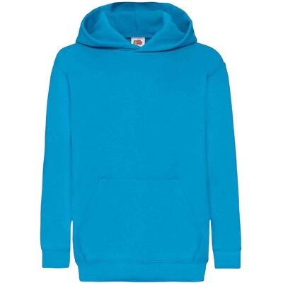 Fruit Of The Loom Kids Unisex Classic 80/20 Hoodie (Azuurblauw) 12-13J / 152-158cm Fruit Of The Loom Kids Unisex Classic 80/20 Hoodie (Azuurblauw) 12-13J / 152-158cm