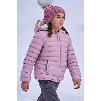 Mountain Warehouse Gewatteerde jas met imitatiebont voor kinderen/kinders (Lichtroze) 7-8J / 122-128cm Mountain Warehouse Gewatteerde jas met imitatiebont voor kinderen/kinders (Lichtroze) 7-8J / 122-128cm