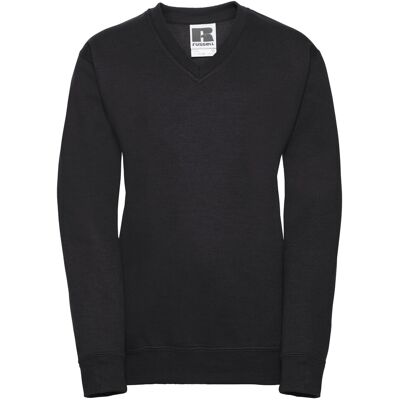 Russell Athletic Russell Collection Sweatshirt met V-hals voor kinderen/Kinderen (Zwart) 9-10J / 134-140cm Russell Athletic Russell Collection Sweatshirt met V-hals voor kinderen/Kinderen (Zwart) 9-10J / 134-140cm