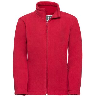 Russell Athletic Russell Kinder/Kids Fleece Jas (Klassiek rood) 7-8J / 122-128cm Russell Athletic Russell Kinder/Kids Fleece Jas (Klassiek rood) 7-8J / 122-128cm