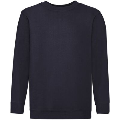 Fruit of the Loom Kinder/Kids Klassiek Sweatshirt met Inzet (Deep Navy) 3-4J / 98-104cm Fruit of the Loom Kinder/Kids Klassiek Sweatshirt met Inzet (Deep Navy) 3-4J / 98-104cm