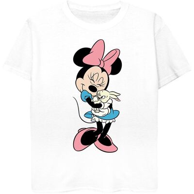 Disney Meisjes Minnie Mouse Bunny Hug Katoenen T-Shirt (Wit) 7-8J / 122-128cm Disney Meisjes Minnie Mouse Bunny Hug Katoenen T-Shirt (Wit) 7-8J / 122-128cm