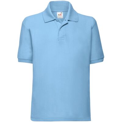 Fruit of the Loom Kinder/Kinder 65/35 Effen Piqué Poloshirt (Hemelsblauw) 9-10J / 134-140cm Fruit of the Loom Kinder/Kinder 65/35 Effen Piqué Poloshirt (Hemelsblauw) 9-10J / 134-140cm