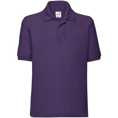 Fruit of the Loom Kinder/Kinder 65/35 Effen Piqué Poloshirt (Paars) 9-10J / 134-140cm Fruit of the Loom Kinder/Kinder 65/35 Effen Piqué Poloshirt (Paars) 9-10J / 134-140cm