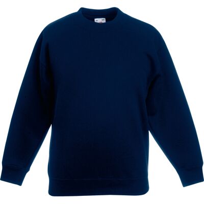 Fruit Of The Loom Kids Diep Marineblauw Klassieke 80/20 Sweater Fruit Of The Loom Kids Diep Marineblauw Klassieke 80/20 Sweater