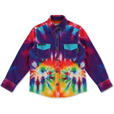Philipp Plein Denim Shirt Ls Tie Dye 12J / 152cm Philipp Plein Denim Shirt Ls Tie Dye 12J / 152cm
