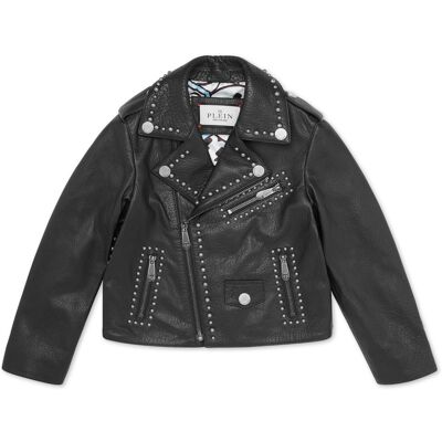 Philipp Plein Leather Biker Jacket Smile 10J / 140cm Philipp Plein Leather Biker Jacket Smile 10J / 140cm