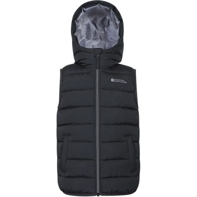 Mountain Warehouse Kinder Rocko Waterdichte Hooded Mouwloze Bodywarmer (Zwart) 2-3J / 92-98cm Mountain Warehouse Kinder Rocko Waterdichte Hooded Mouwloze Bodywarmer (Zwart) 2-3J / 92-98cm