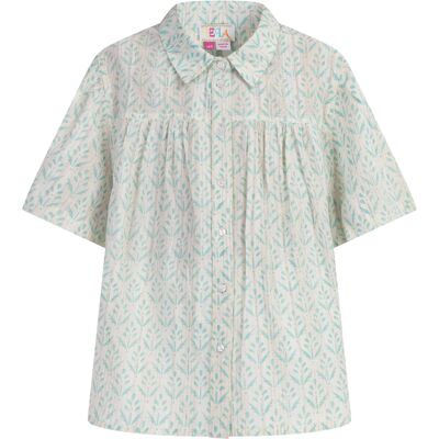 IZIA blouse met korte mouwen meisjes (kinderen) turkoois 11J / 146cm IZIA blouse met korte mouwen meisjes (kinderen) turkoois 11J / 146cm