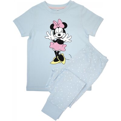 Disney Meisjes Minnie Mouse Pose Lange Pyjama Set met Korte Mouwen (Babyblauw) 7-8J / 122-128cm Disney Meisjes Minnie Mouse Pose Lange Pyjama Set met Korte Mouwen (Babyblauw) 7-8J / 122-128cm