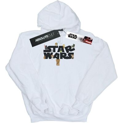 Star Wars Jongens Kiddie Logo Hoodie (Wit) 7-8J / 122-128cm Star Wars Jongens Kiddie Logo Hoodie (Wit) 7-8J / 122-128cm