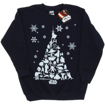 Star Wars Sweatshirt met kerstboom voor jongens (Marineblauw) 7-8J / 122-128cm Star Wars Sweatshirt met kerstboom voor jongens (Marineblauw) 7-8J / 122-128cm