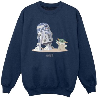 Star Wars Jongens The Mandalorian R2D2 en Grogu Sweatshirt (Marineblauw) 7-8J / 122-128cm Star Wars Jongens The Mandalorian R2D2 en Grogu Sweatshirt (Marineblauw) 7-8J / 122-128cm