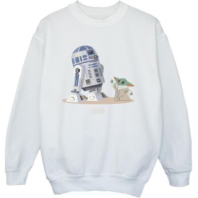 Star Wars Jongens The Mandalorian R2D2 en Grogu Sweatshirt (Wit) 7-8J / 122-128cm Star Wars Jongens The Mandalorian R2D2 en Grogu Sweatshirt (Wit) 7-8J / 122-128cm