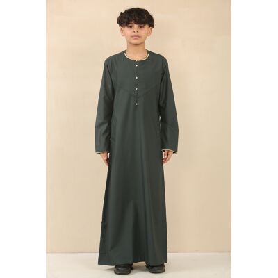 Thobez Groene Omani Eid Thobe Saudi Emirati Jubba badjas voor jongens voor kinderen 11-12J / 146-152cm Thobez Groene Omani Eid Thobe Saudi Emirati Jubba badjas voor jongens voor kinderen 11-12J / 146-152cm