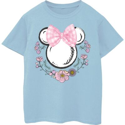 Disney Meisjes Minnie Mouse Strikjes & Bloemen Katoenen T-shirt (Babyblauw) 7-8J / 122-128cm Disney Meisjes Minnie Mouse Strikjes & Bloemen Katoenen T-shirt (Babyblauw) 7-8J / 122-128cm
