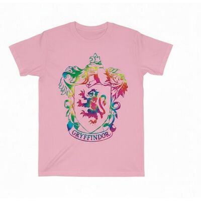Harry Potter Meisjes Gryffindor Crest Tie Dye Ingevuld Katoenen T-Shirt (Baby Roze) 9-11J / 128cm-146cm Harry Potter Meisjes Gryffindor Crest Tie Dye Ingevuld Katoenen T-Shirt (Baby Roze) 9-11J / 128cm-146cm