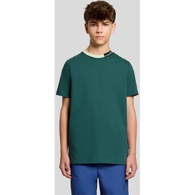 Lyle & Scott T-shirt met omgeslagen kraag en logo 12-13J / 152-158cm Lyle & Scott T-shirt met omgeslagen kraag en logo 12-13J / 152-158cm
