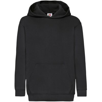 Fruit of the Loom Kinder/Kids Klassieke Hoodie (Zwart) 14-15J / 164-170cm Fruit of the Loom Kinder/Kids Klassieke Hoodie (Zwart) 14-15J / 164-170cm