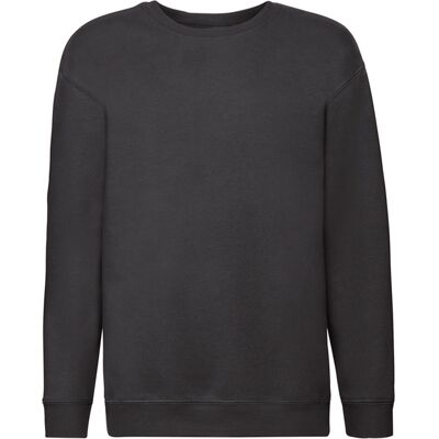 Fruit of the Loom Kinder/Kids Premium Sweatshirt met Inzetstuk (Zwart) 14-15J / 164-170cm Fruit of the Loom Kinder/Kids Premium Sweatshirt met Inzetstuk (Zwart) 14-15J / 164-170cm