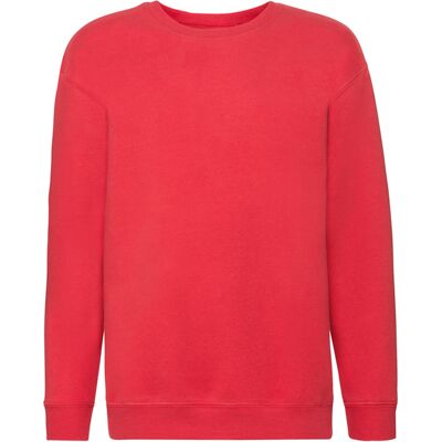 Fruit of the Loom Kinder/Kids Premium Sweatshirt met Inzetstuk (Rood) 12-13J / 152-158cm Fruit of the Loom Kinder/Kids Premium Sweatshirt met Inzetstuk (Rood) 12-13J / 152-158cm