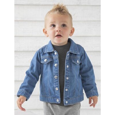 Babybugz Baby spijkerjasje (Denim Blauw) 12-18M / 80cm Babybugz Baby spijkerjasje (Denim Blauw) 12-18M / 80cm