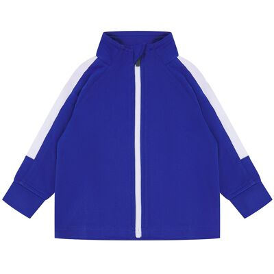 Larkwood Tracksuit Top met contrastpanelen voor baby's (Koningsblauw/Wit) 18-24M Larkwood Tracksuit Top met contrastpanelen voor baby's (Koningsblauw/Wit) 18-24M