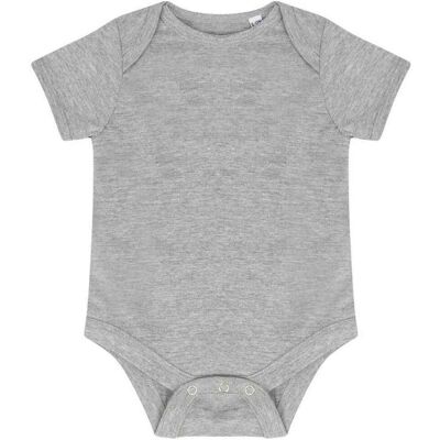 Larkwood Baby Essential Heather Bodysuit met korte mouwen (Heide Grijs) 6-12M / 63-80cm Larkwood Baby Essential Heather Bodysuit met korte mouwen (Heide Grijs) 6-12M / 63-80cm