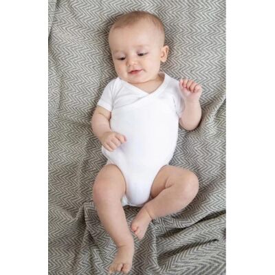 Babybugz Baby Unisex Biologische Katoenen Kimono Bodysuit (Wit) 6-12M / 63-80cm Babybugz Baby Unisex Biologische Katoenen Kimono Bodysuit (Wit) 6-12M / 63-80cm