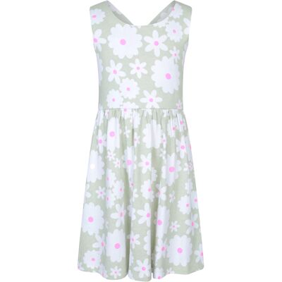 Mountain Warehouse Meisjes Lana Bloemen Cross Back Jurk (Lichtgroen) 5-6J / 110-116cm Mountain Warehouse Meisjes Lana Bloemen Cross Back Jurk (Lichtgroen) 5-6J / 110-116cm