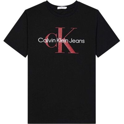 Calvin Klein Kinder Monogram Katoenen T-shirt (Zwart) 6J / 116cm Calvin Klein Kinder Monogram Katoenen T-shirt (Zwart) 6J / 116cm
