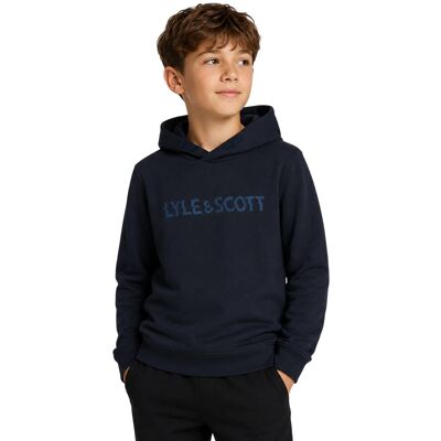 Lyle & Scott Jongens Logo Pullover Hoodie (Donkere marine) 12-13J / 152-158cm Lyle & Scott Jongens Logo Pullover Hoodie (Donkere marine) 12-13J / 152-158cm