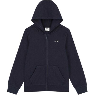 Slazenger Hoodie van polyester met doorlopende rits voor kinderen (Marine) 11-12J / 146-152cm Slazenger Hoodie van polyester met doorlopende rits voor kinderen (Marine) 11-12J / 146-152cm