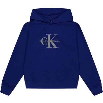 Calvin Klein Hoodie met logo voor kinderen (Admiraal Blauw) 14J / 164cm Calvin Klein Hoodie met logo voor kinderen (Admiraal Blauw) 14J / 164cm