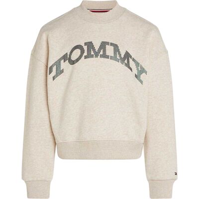 Tommy Hilfiger Sweatshirt met Ronde Hals voor Kinderen/Kinderen (Havercrème) 12J / 152cm Tommy Hilfiger Sweatshirt met Ronde Hals voor Kinderen/Kinderen (Havercrème) 12J / 152cm