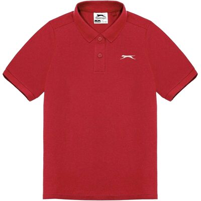Slazenger Effen Poloshirt van Polycotton voor Jongens (Rood) 11-12J / 146-152cm Slazenger Effen Poloshirt van Polycotton voor Jongens (Rood) 11-12J / 146-152cm