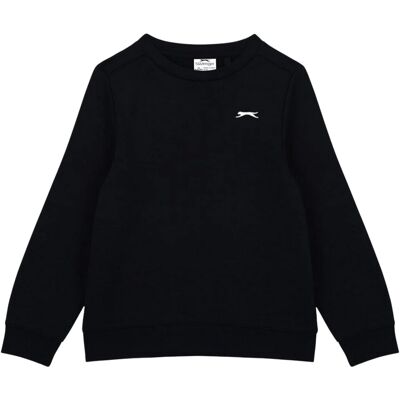 Slazenger Fleece-sweater met logo voor jongens (Zwart) 9-10J / 134-140cm Slazenger Fleece-sweater met logo voor jongens (Zwart) 9-10J / 134-140cm