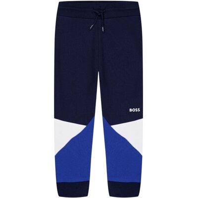 Boss Kinder/Kids Kleurblok Regular Joggers (Marine) 9M / 74cm Boss Kinder/Kids Kleurblok Regular Joggers (Marine) 9M / 74cm