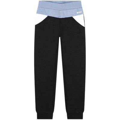 Boss Kinder/Kinder Colour Block Regular Joggingbroek (Zwart) 14J / 164cm Boss Kinder/Kinder Colour Block Regular Joggingbroek (Zwart) 14J / 164cm