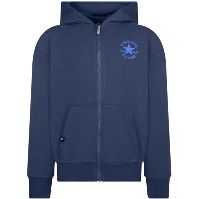 Converse Hoodie met doorlopende rits voor jongens (Marine) 13J / 158cm Converse Hoodie met doorlopende rits voor jongens (Marine) 13J / 158cm