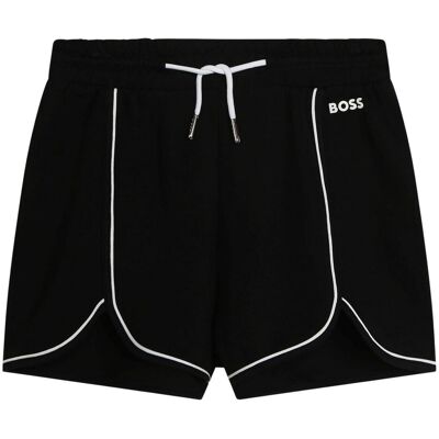 Boss Sweat Shorts met Kinder/Kinderlogo (Zwart) 12J / 152cm Boss Sweat Shorts met Kinder/Kinderlogo (Zwart) 12J / 152cm