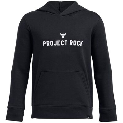 Under Armour Kinder-hoodie met capuchon van katoenmix uit de Project Rock-collectie (Zwart) 9-10J / 134-140cm Under Armour Kinder-hoodie met capuchon van katoenmix uit de Project Rock-collectie (Zwart) 9-10J / 134-140cm