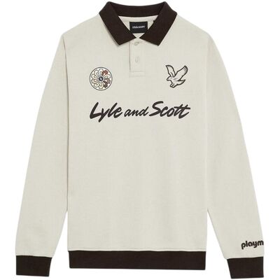 Lyle & Scott Sweatshirt met kraag en logo voor jongens (Beige) 7-8J / 122-128cm Lyle & Scott Sweatshirt met kraag en logo voor jongens (Beige) 7-8J / 122-128cm