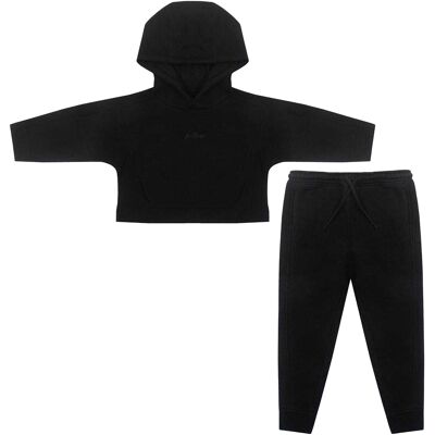 Firetrap Set Katoenmix Hoodie en Joggers voor Meisjes (Set van 2) (Zwart) 2-3J / 92-98cm Firetrap Set Katoenmix Hoodie en Joggers voor Meisjes (Set van 2) (Zwart) 2-3J / 92-98cm