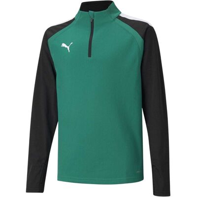 Puma TeamLIGA fleecejack met kwartrits voor kinderen (Groen) 11-12J / 146-152cm Puma TeamLIGA fleecejack met kwartrits voor kinderen (Groen) 11-12J / 146-152cm