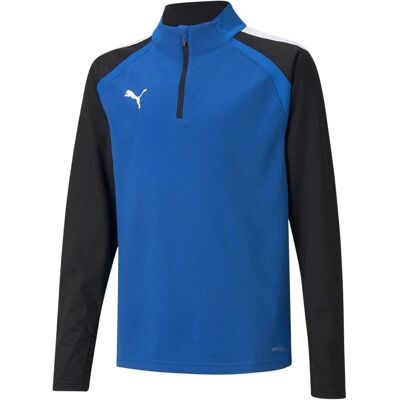 Puma TeamLIGA fleecejack met kwartrits voor kinderen (Blauw) 11-12J / 146-152cm Puma TeamLIGA fleecejack met kwartrits voor kinderen (Blauw) 11-12J / 146-152cm